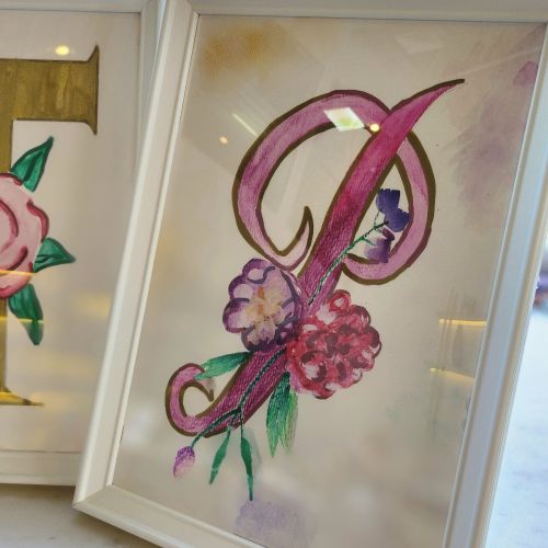 Floral Letters in Watercolor Painting Workshop